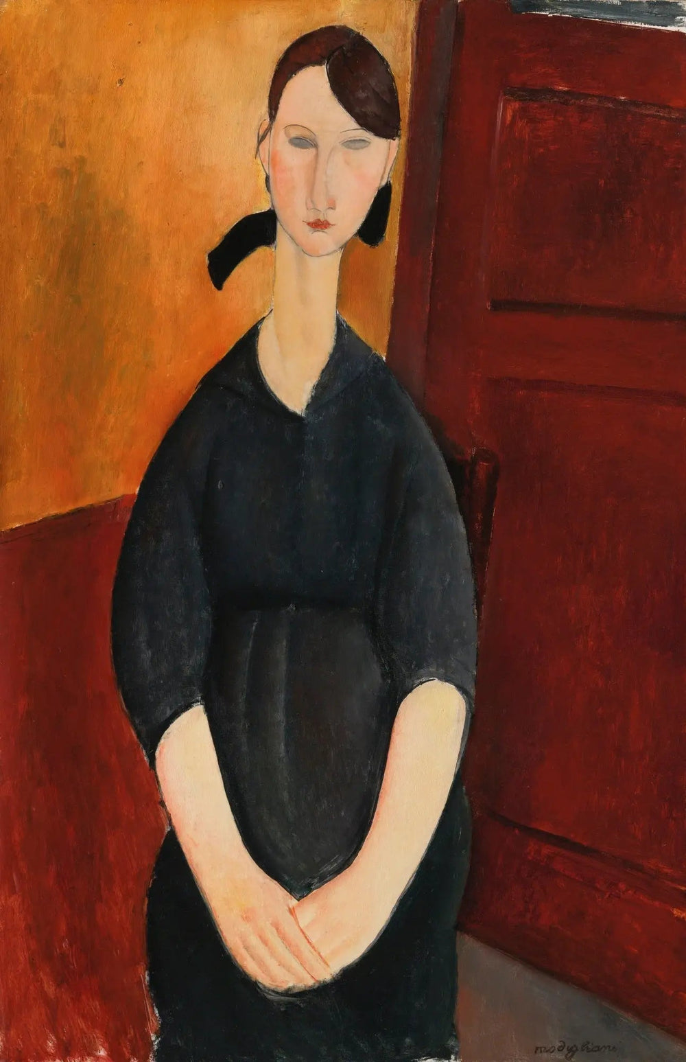 Portrait de Paulette Jourdain - Amedeo Modigliani image 1 copie peinte à la main à l’huile