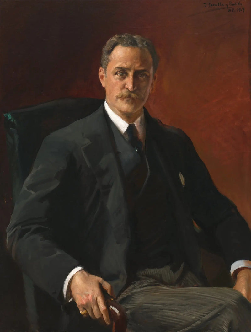 Portrett av Robert Bacon, 39. utenriksminister under president Theodore Roosevelt - Joaquín Sorolla