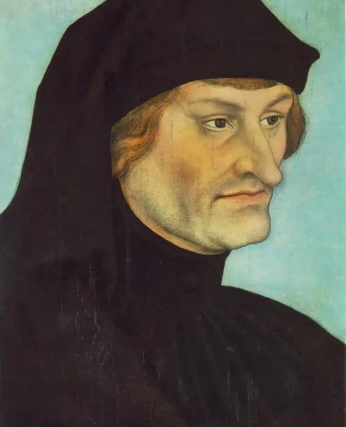 Portrett av Rudolph Agricola eller Portrett av Johannes Geiler von Kaysersberg - Lucas Cranach den eldre
