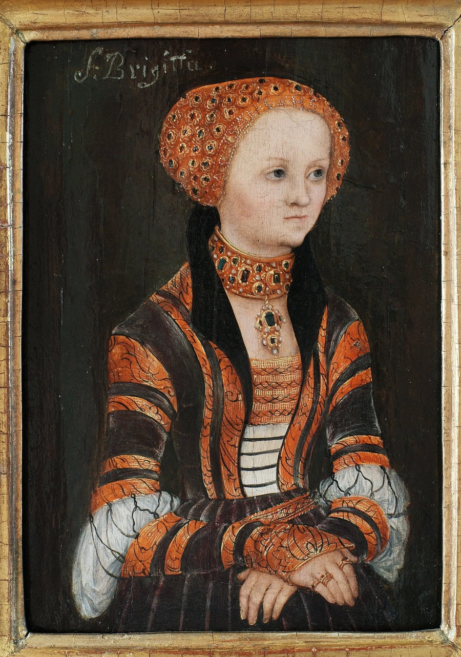 Portrett av helgen Brigitte av Sverige - Lucas Cranach den eldre