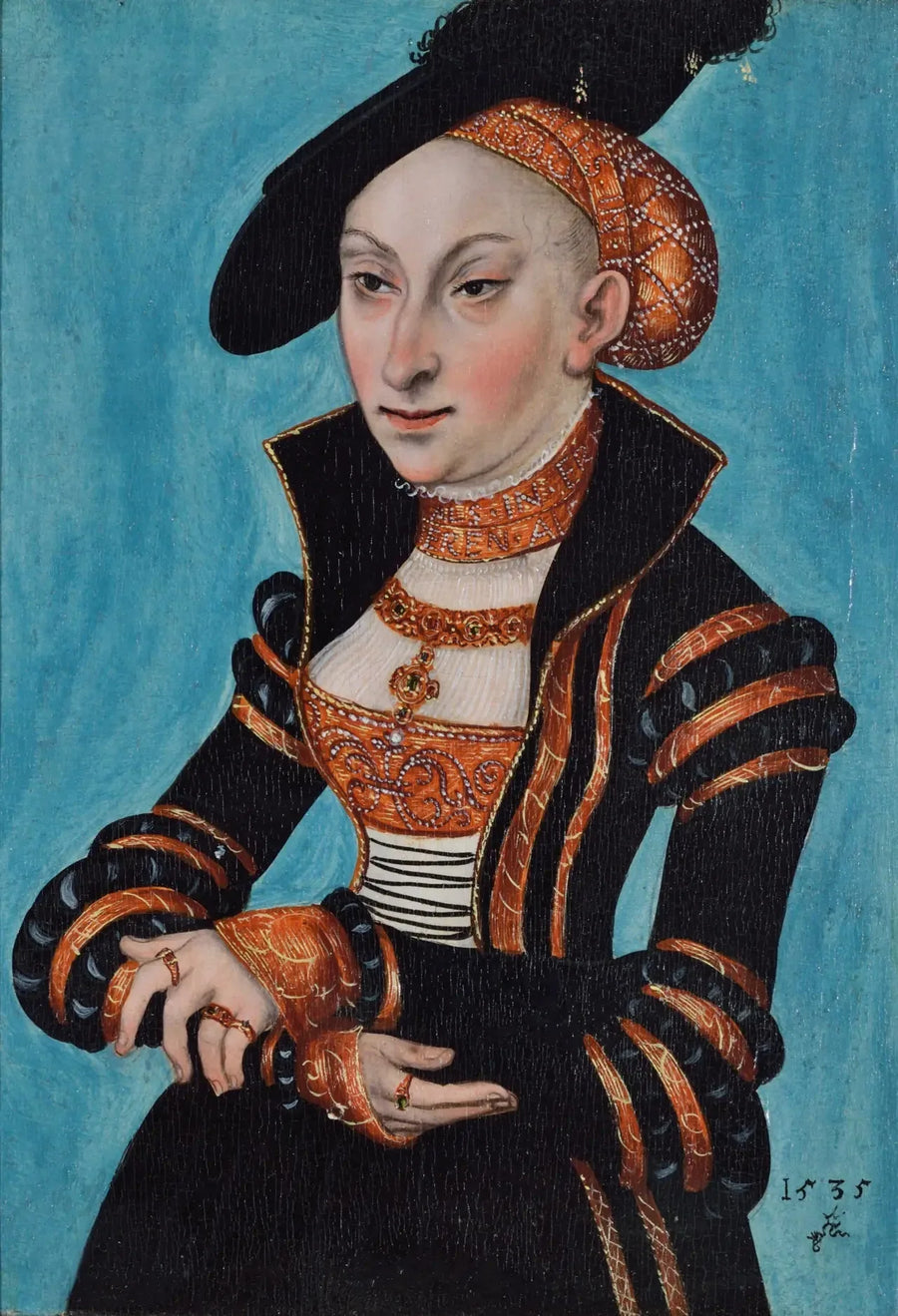 Portrett av Sibylle av Sachsen - Lucas Cranach den eldre