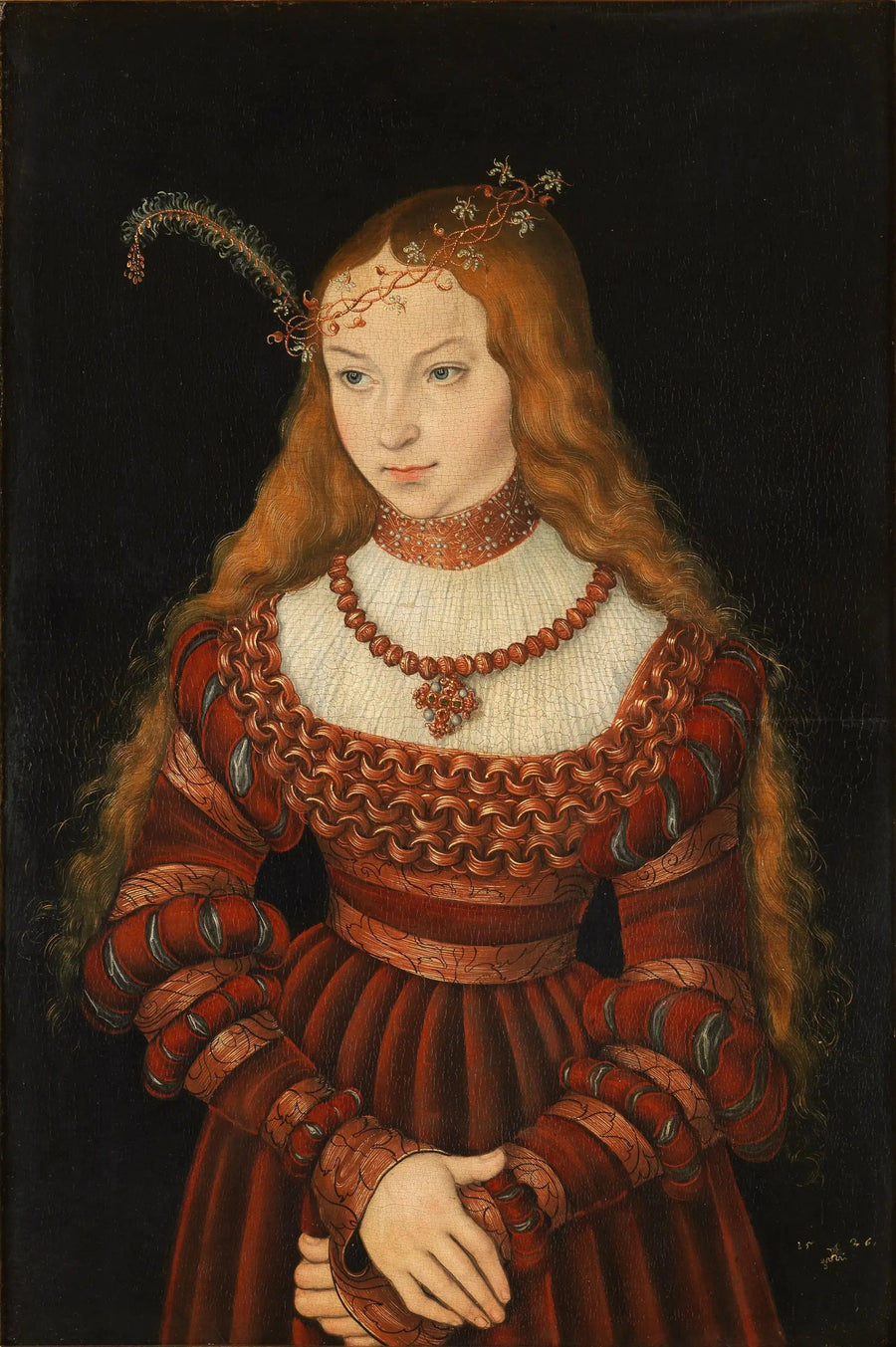 Portrett av Sibylle von Cleve - Lucas Cranach den eldre