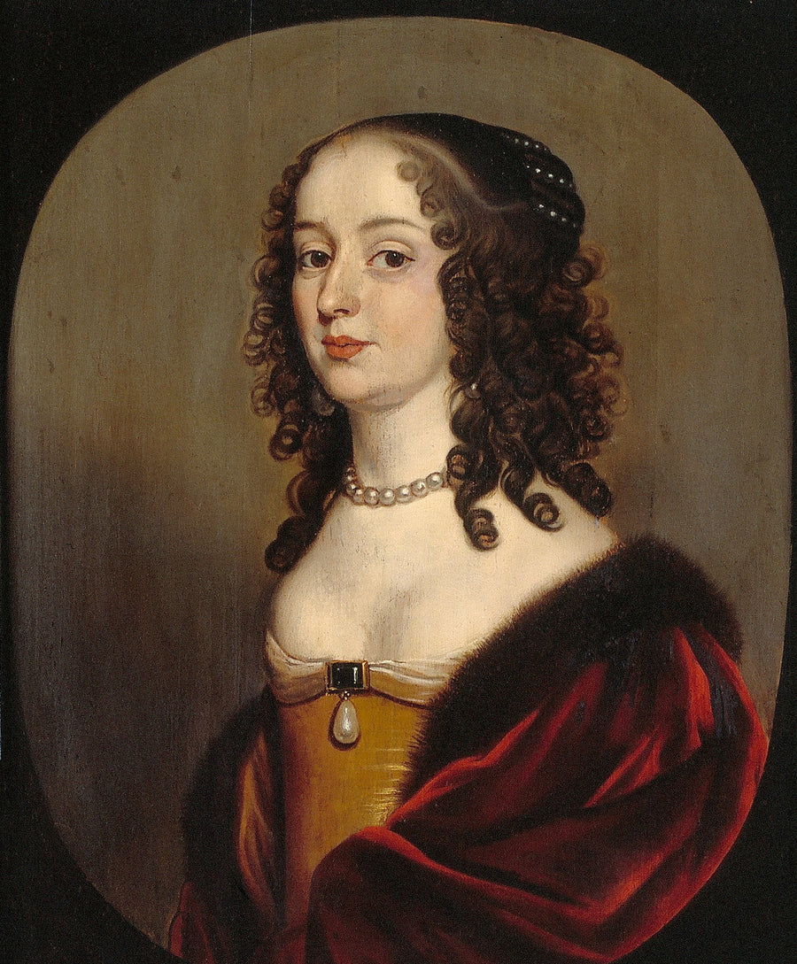 Portrett av Sophie van de Palts (1630-1714), ektefelle av Ernst August I, kurfyrste av Hannover - Gerrit van Honthorst