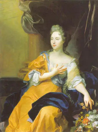 Portrett av Suzanne de Boubers de Bernâtre, ektefelle av Balthasar Keller - Hyacinthe Rigaud