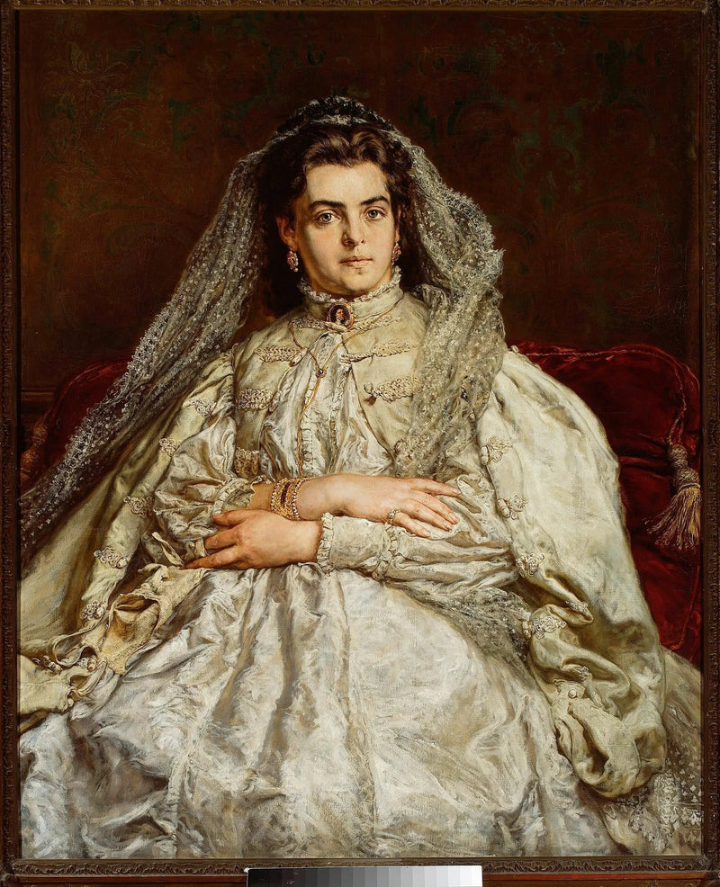 Portrett av Teodora Matejko født Giebułtowska i brudekjole. - Jan Matejko

Source:
Portrait de Teodora Matejko née Giebułtowska en robe de mariée. - Jan Matejko