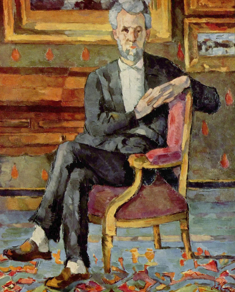 Portrett av Victor Chocquet sittende - Paul Cézanne