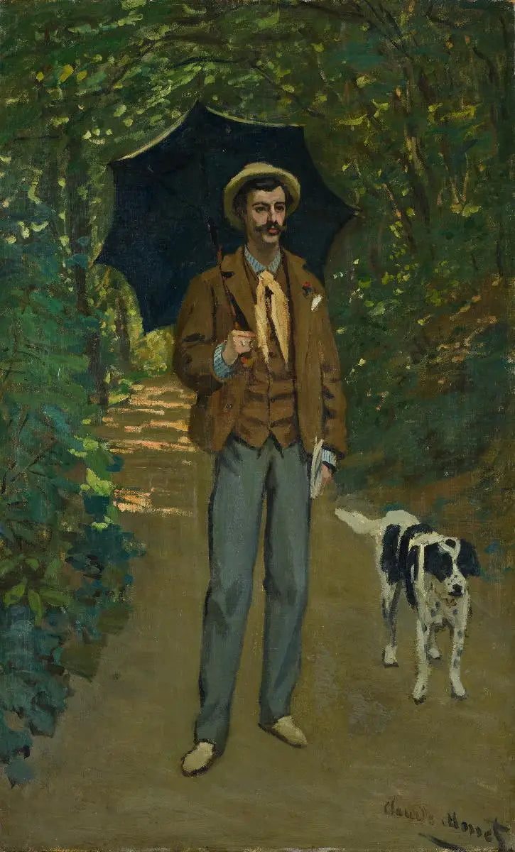 Portrett av Victor Jacquemont med parasoll - Claude Monet