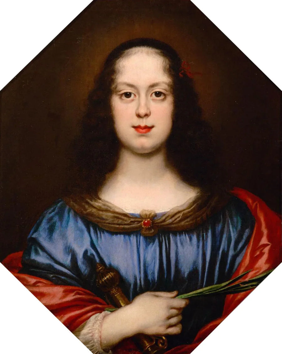 Portrett av Vittoria della Rovere (1622-1694) som Sankt Katarina - Carlo Dolci