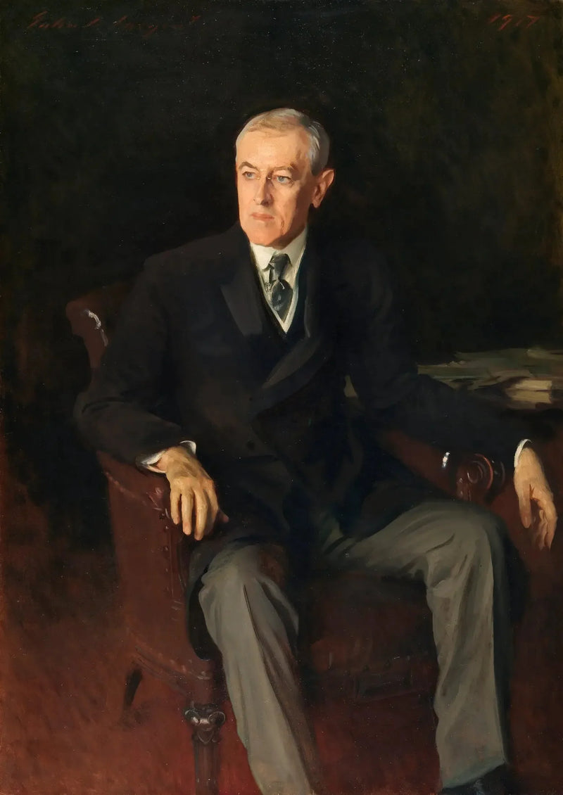 Portrett av Woodrow Wilson (1856-1924), amerikansk president - John Singer Sargent