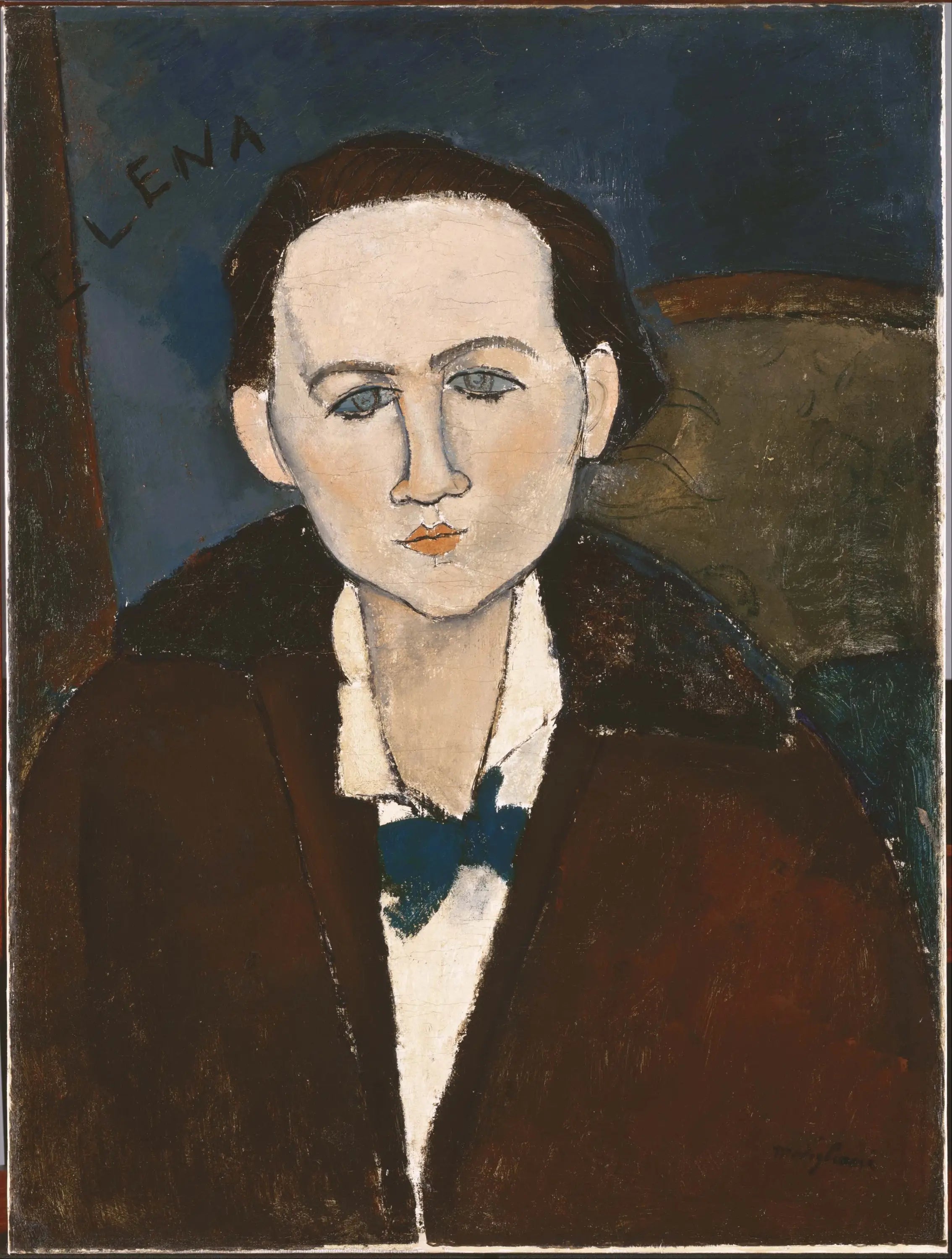 Reproduction du tableau « Portrait d'Elena Pavlowski - Amedeo Modigliani » par Alpha Reproduction en peinture à l’huile