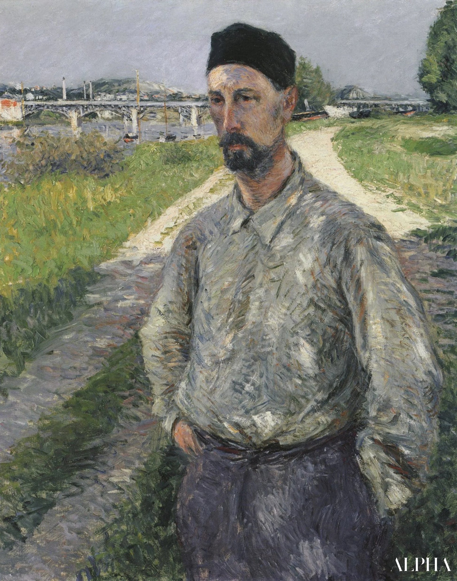Portrett av Eugène Lamy - Caillebotte - Høykvalitets reproduksjoner av malerier og bilder