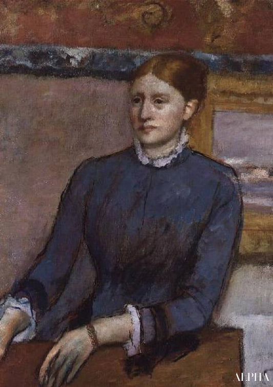 Portrait d'Hélène Rouart dans le bureau de son père, détail d'Hélène - Edgar Degas - Reproductions de tableaux et peintures haut de gamme