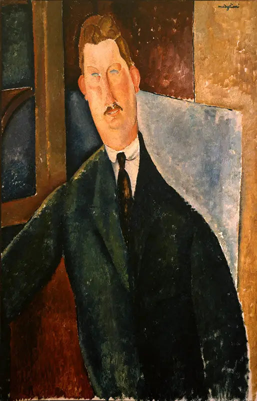 Portrett av mann - Amedeo Modigliani
