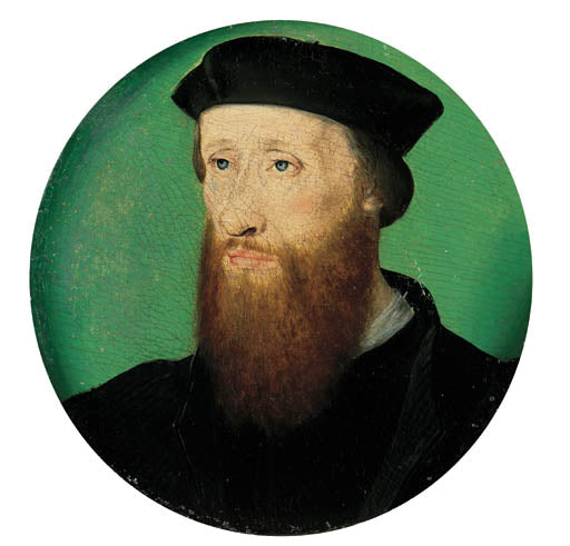 Portrait dit de Jean Calvin - Corneille de Lyon image 1 reproduction artisanale de tableau