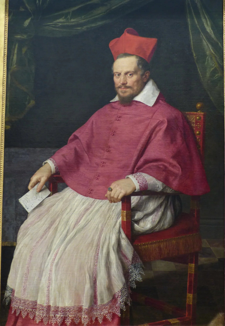 Portrett av kardinal Jean de Bonsy (1554-1621), biskop av Béziers fra 1598 til 1611. - Domenichino