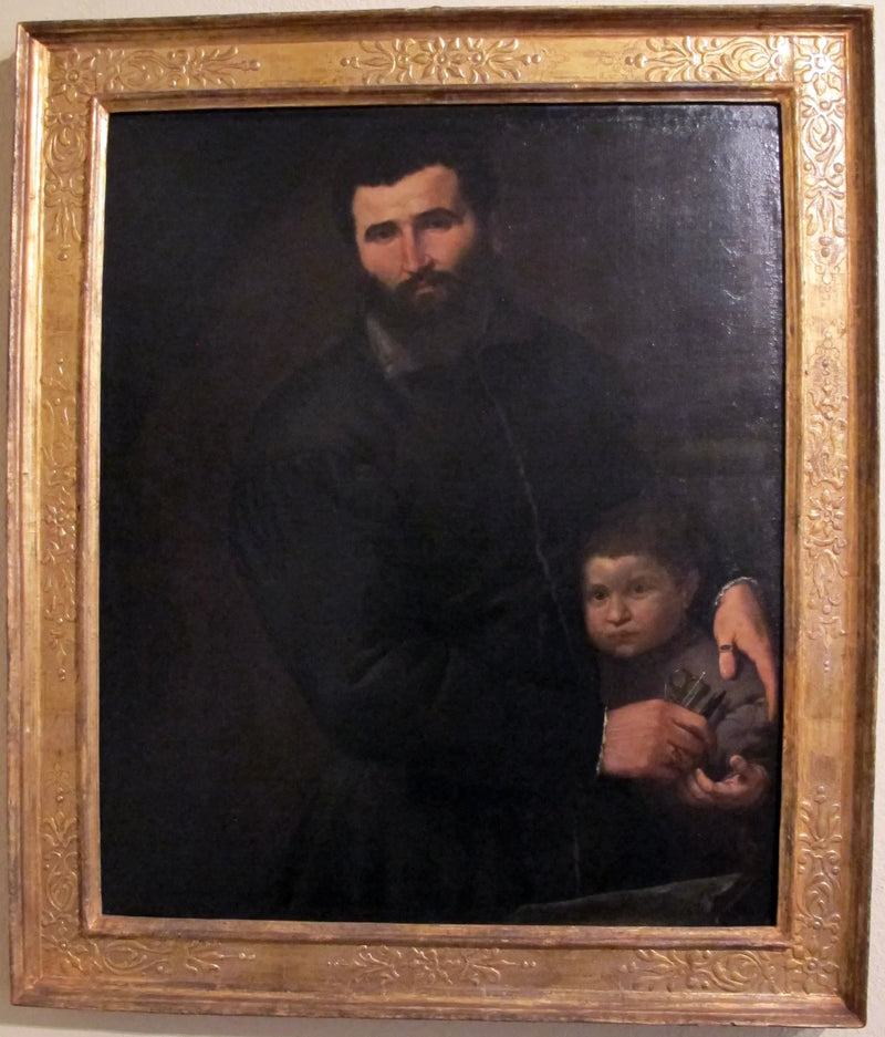 Portrett av kirurgen Gian Giacomo Bonamigo med sin sønn Giovanni Antonio - Lorenzo Lotto