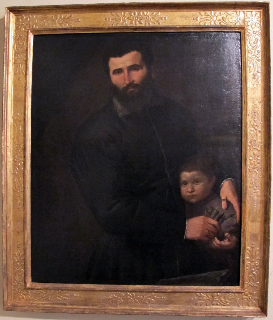 Portrett av kirurgen Gian Giacomo Bonamigo med sin sønn Giovanni Antonio - Lorenzo Lotto