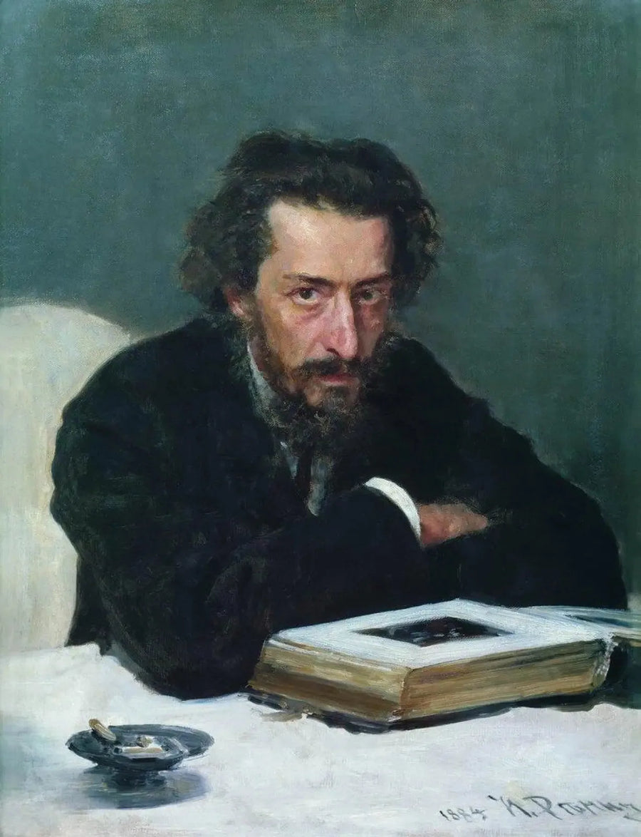 Portrett av komponisten og journalisten Pavel Ivanovitch Blaramberg - Ilya Repin