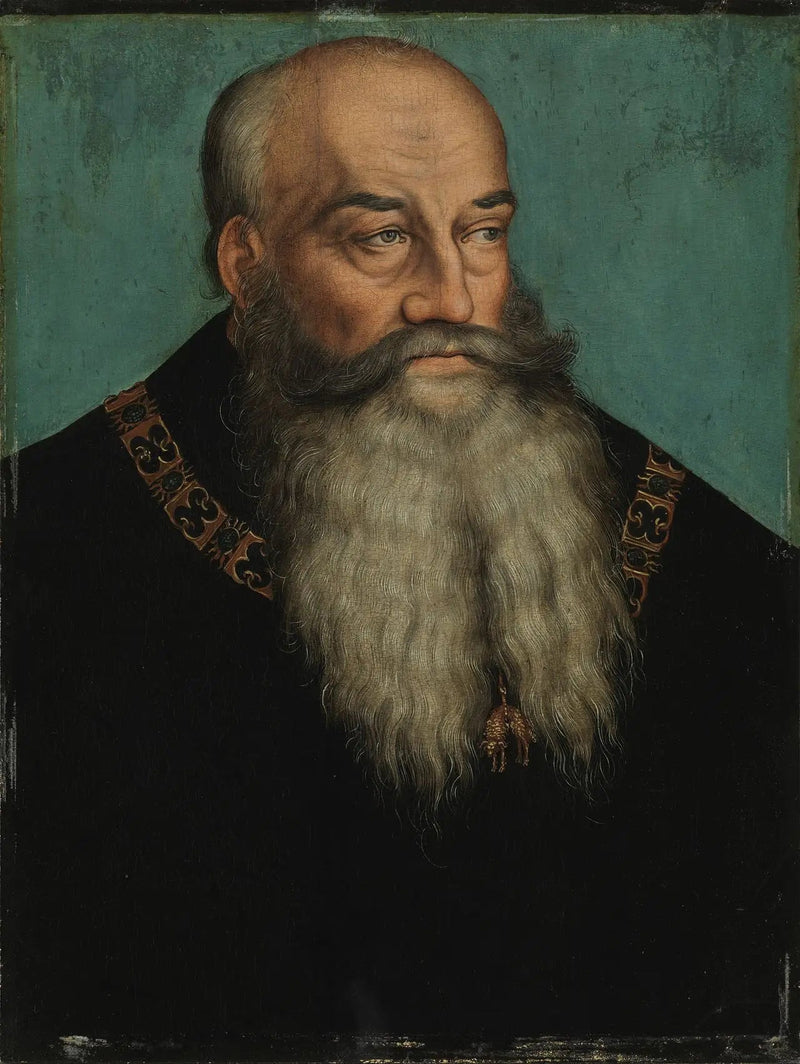 Portrett av hertug Georg av Sachsen, også kjent som Georg den skjeggete - Lucas Cranach den eldre
