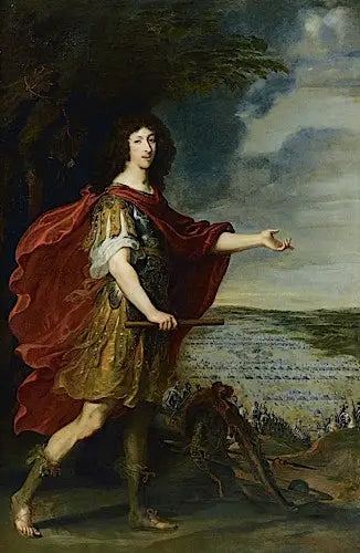 Portrett av Den store Condé foran slagmarken i Rocroi (19. mai 1643) - Juste d'Egmont