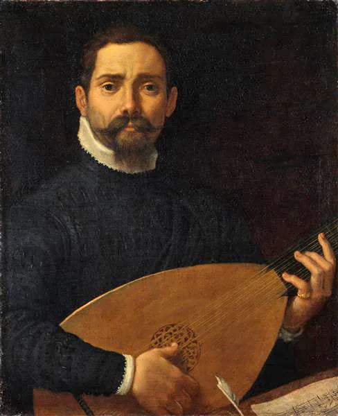 Portrett av luttisten Giulio Mascheroni - Annibale Carracci