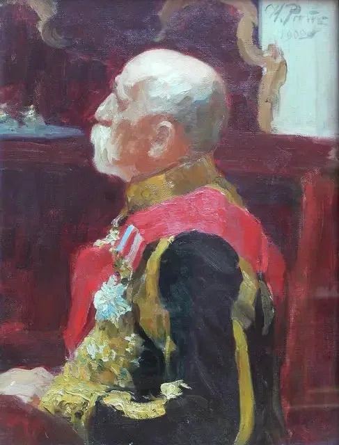 Portrett av medlemmet av statsrådet, greve Alexandre Alexeïevitch Bobrinsky. - Ilya Repin