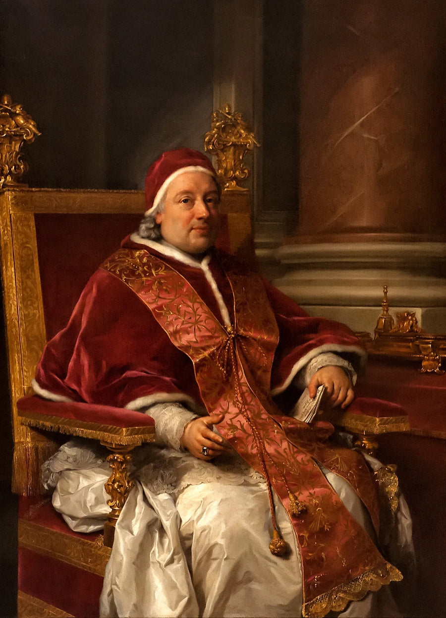 Portrett av pave Clemens XIII Rezzonico - Anton Raphael Mengs