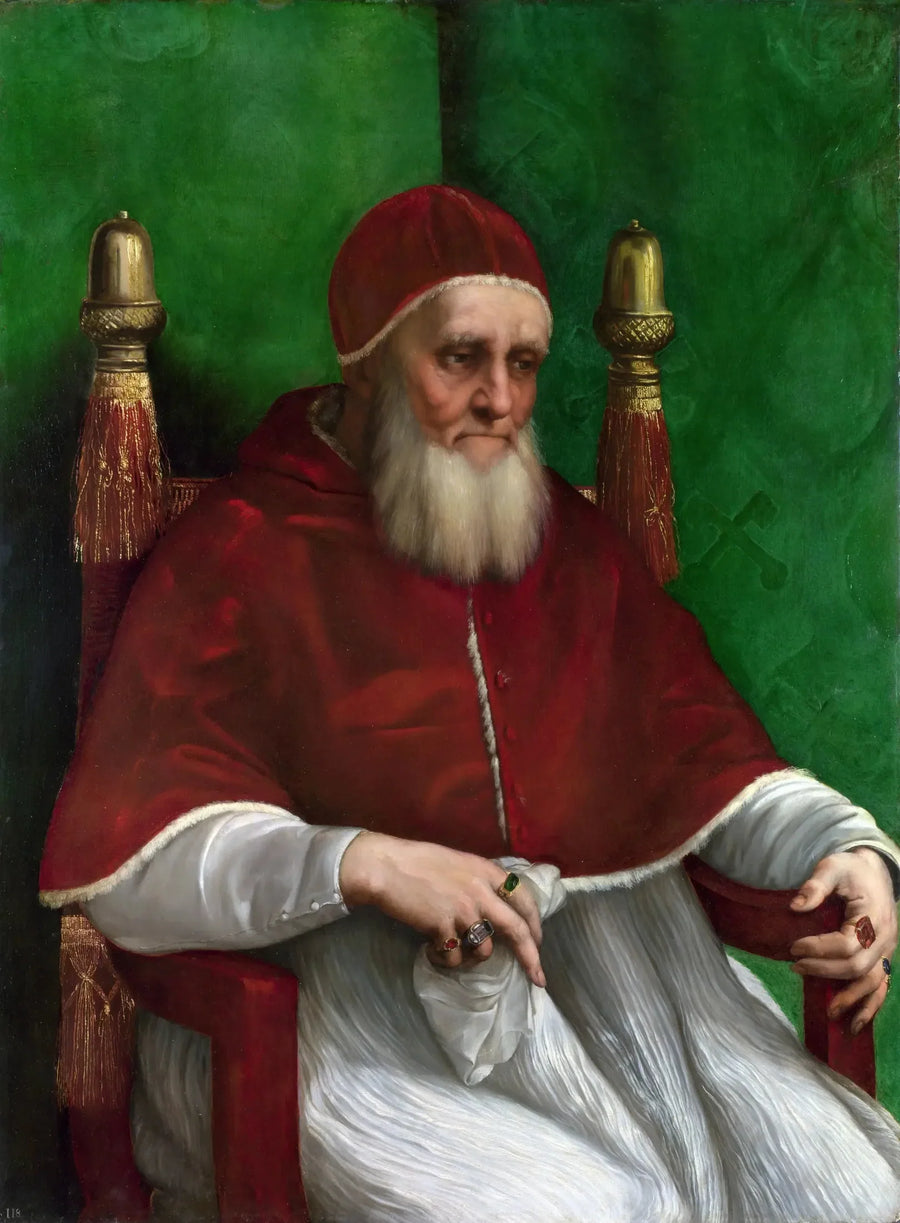 Portrett av pave Julius II - Raphael Sanzio