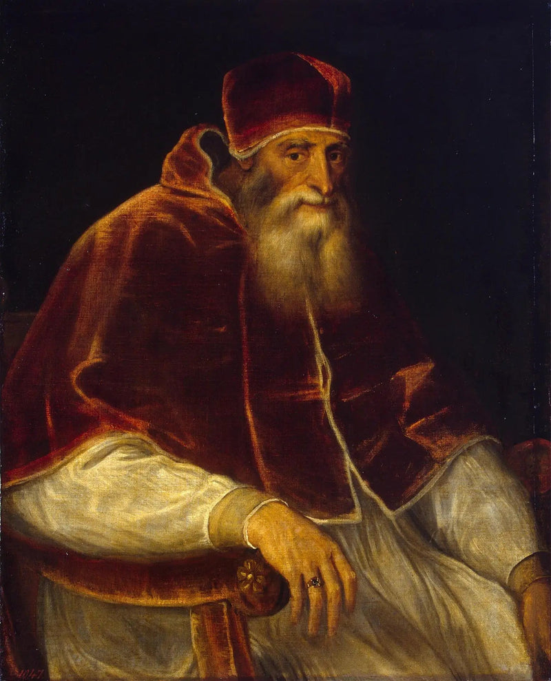 Portrett av pave Paul III - Titian