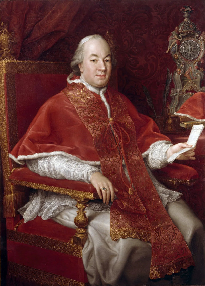 Portrett av pave Pius VI, Giovanni Angelo Braschi (1717-1799) - Pompeo Batoni