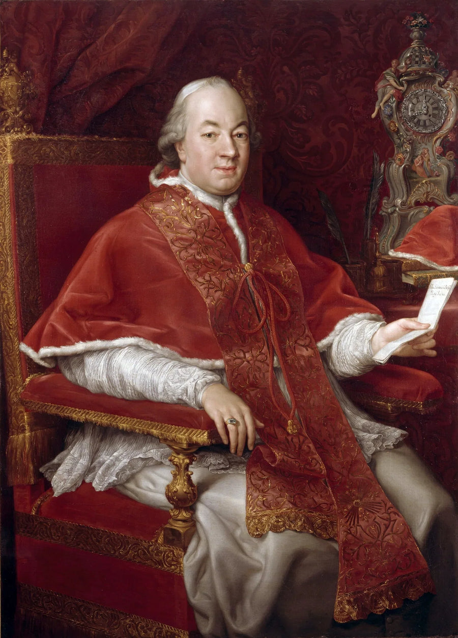Portrett av pave Pius VI, Giovanni Angelo Braschi (1717-1799) - Pompeo Batoni
