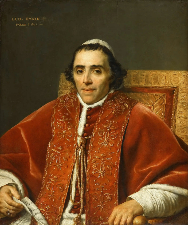 Portrett av pave Pius VII - Jacques-Louis David