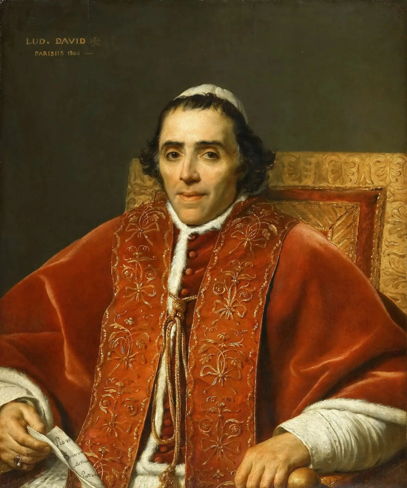 Portrett av pave Pius VII - Jacques-Louis David