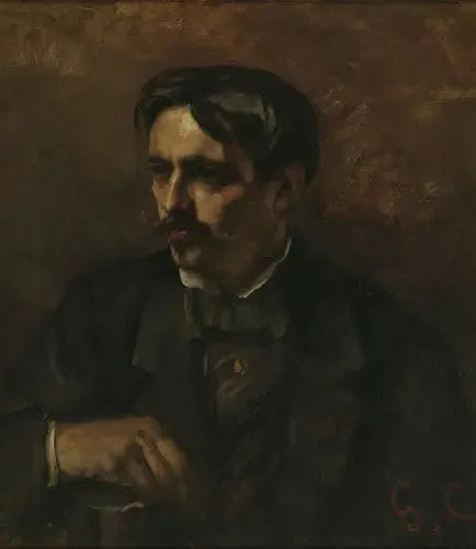 Portrett av maleren Alfred Stevens - Gustave Courbet
