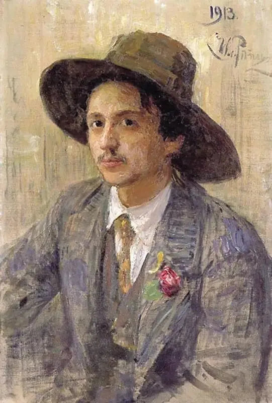 Portrett av maleren Isaak Izrailevich Brodsky - Ilya Repin