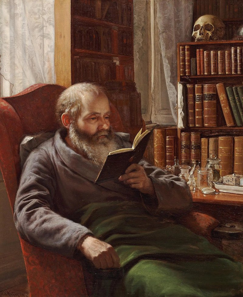 Portrett av kunstnerens adoptivfar, zoologen og professor Henrik Nicolai Krøyer - Peder Severin Krøyer