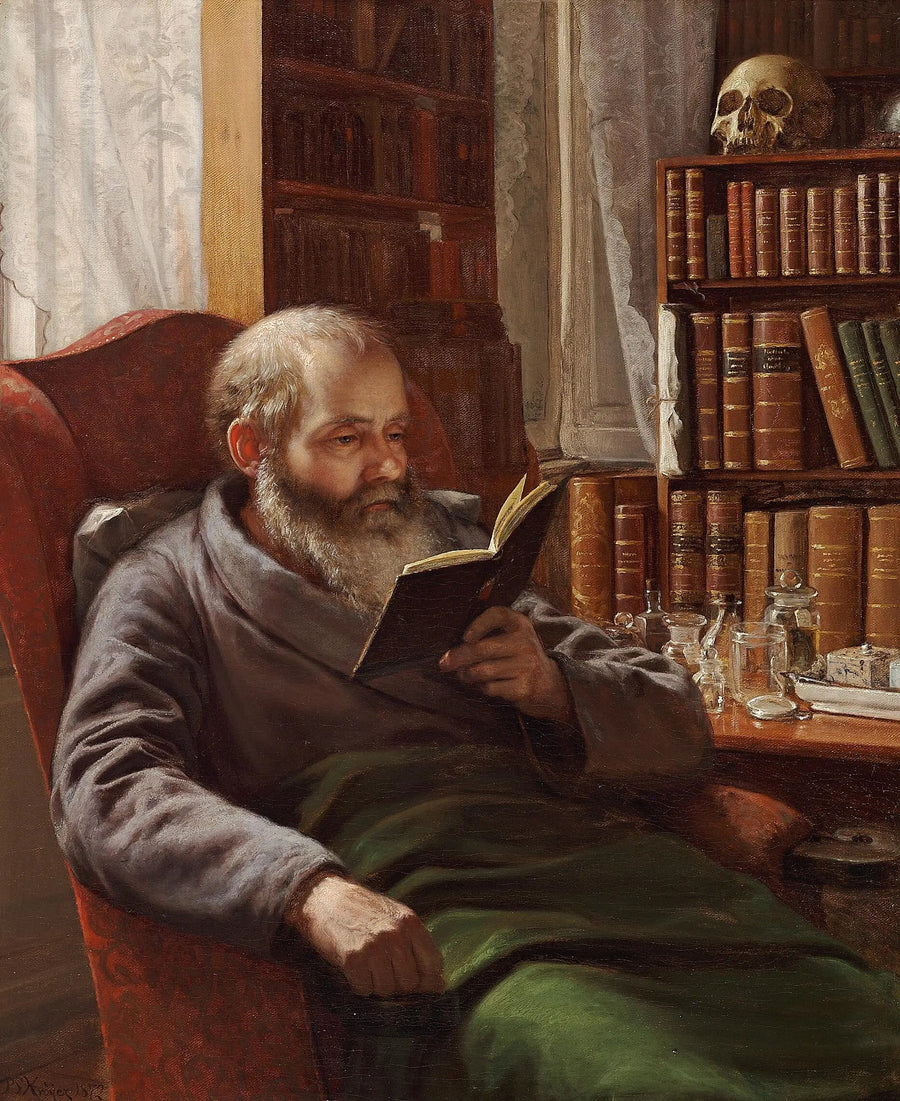 Portrett av kunstnerens adoptivfar, zoologen og professor Henrik Nicolai Krøyer - Peder Severin Krøyer