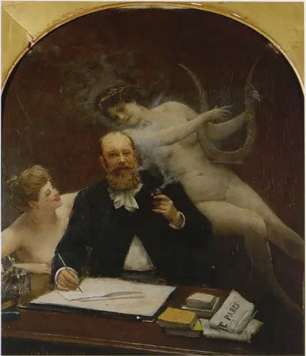 Portrait du poète Armand Silvestre - Jean Béraud image 1 reproduction réalisée par Alpha Reproduction