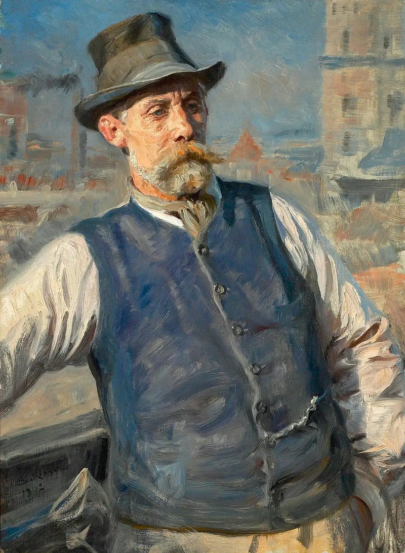 Portrett av lederen for murfirmaet Heinrich Krone. - Peder Severin Krøyer
