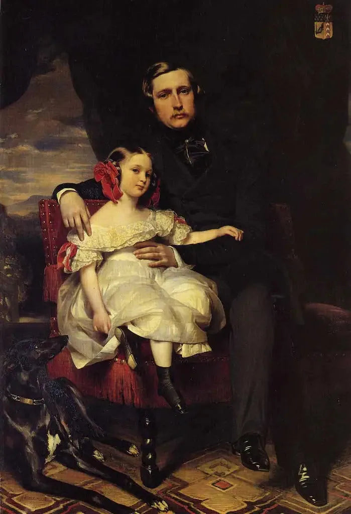 Portrett av prinsen av Wagram og datteren hans Malcy Louise Caroline Frédérique - Franz Xaver Winterhalter

Source:
Portrait du prince de Wagram et de sa fille Malcy Louise Caroline Frédérique - Franz Xaver Winterhalter