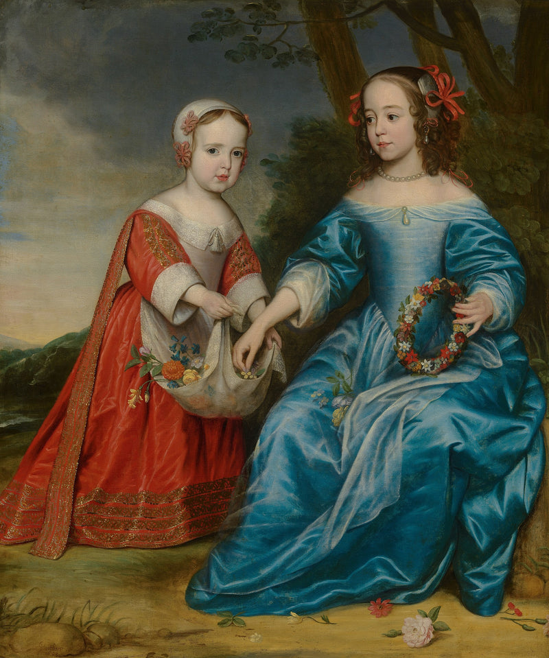 Portrett av prins Guillaume III og hans tante Marie av Nassau - Gerrit van Honthorst