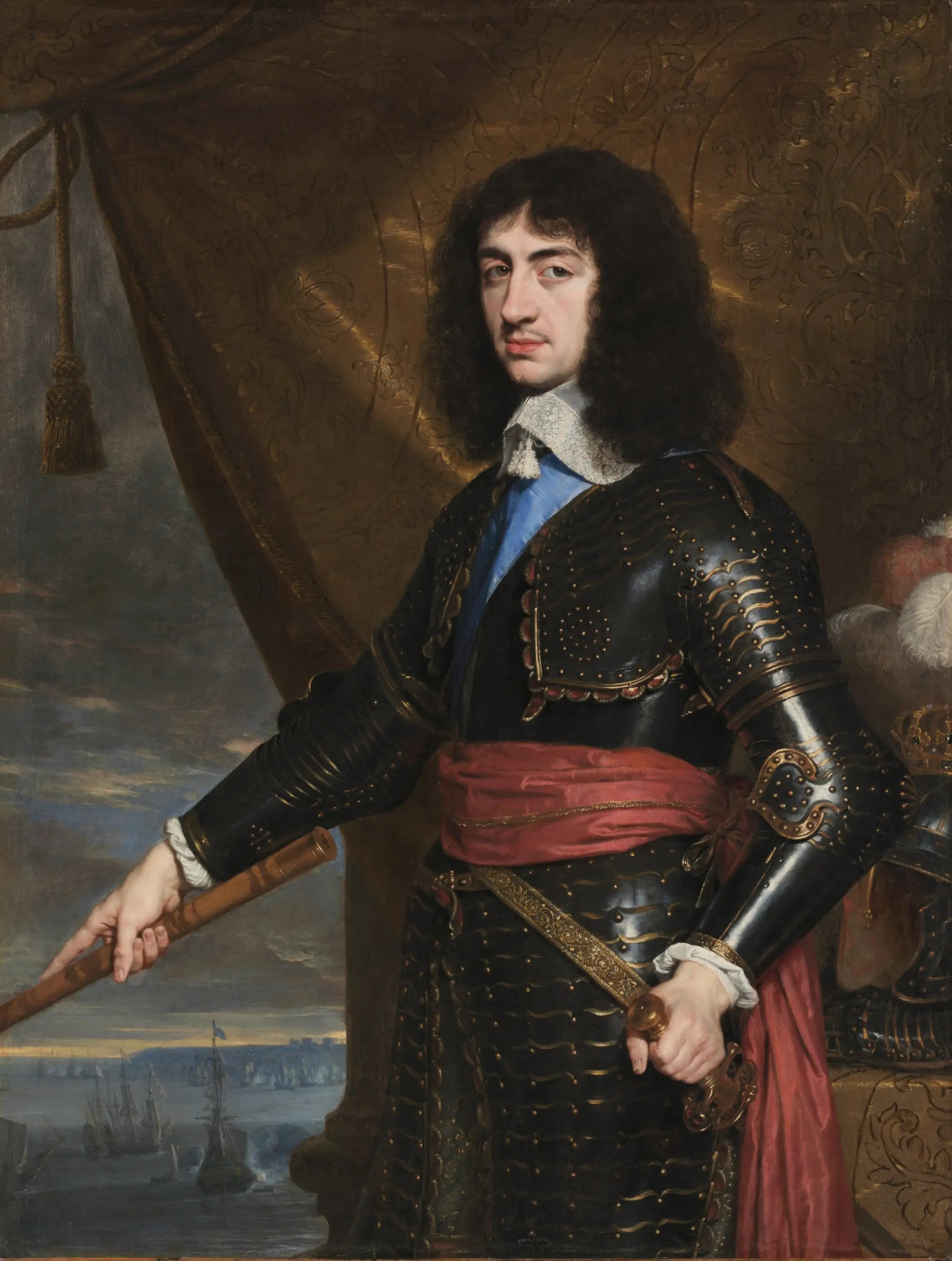 Portrait du roi Charles II d'Angleterre - Philippe de Champaigne image 1 copie de tableau peinte à la main