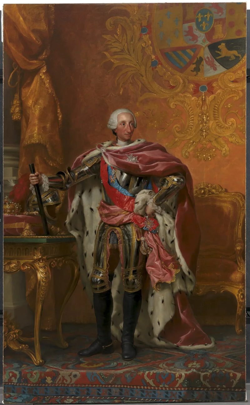 Portrett av kong Charles III av Spania - Anton Raphael Mengs