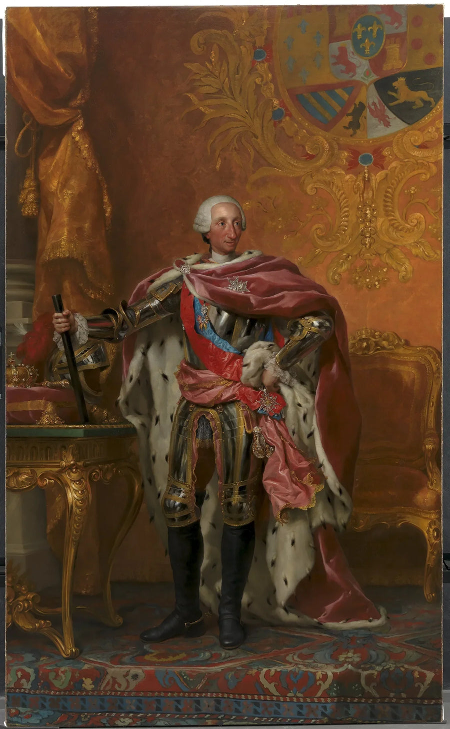 Portrett av kong Charles III av Spania - Anton Raphael Mengs