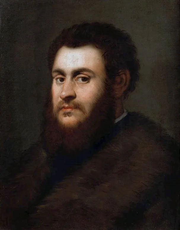 Portrett av kong Sigismund II August med en pelsbesatt frakk - Jacopo Tintoretto