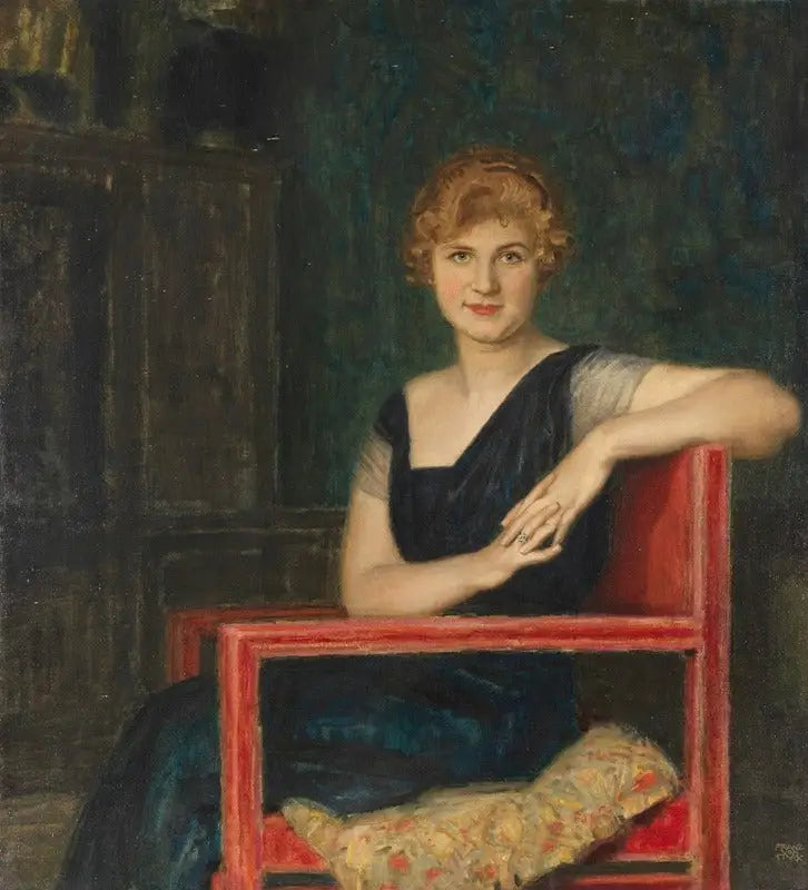 Portrett av en dame - Franz Von Stuck