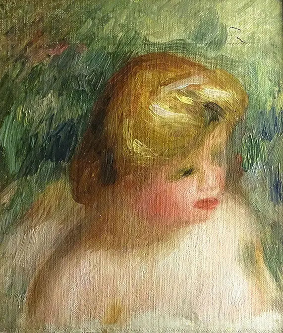 Bysteportrett av en ung kvinne - Pierre-Auguste Renoir