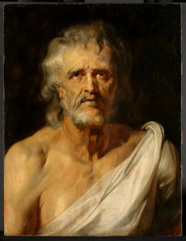 Portrett i brystbilde av Seneca - Peter Paul Rubens