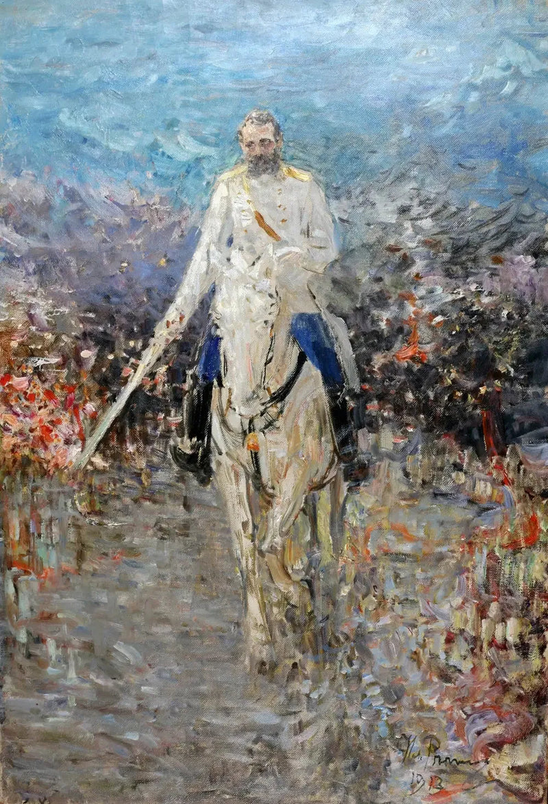 Hesteporträtt av Aleksander II - Ilya Repin