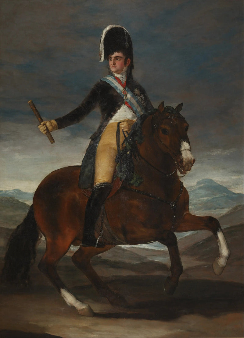 Rytterportrett av Ferdinand VII - Francisco de Goya